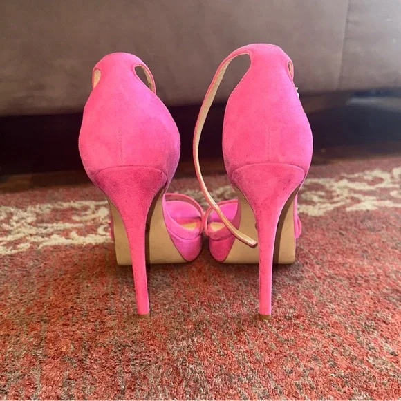 Michael Kors Jordyn Suede Platform Sandal Heels - Picture 2 of 4